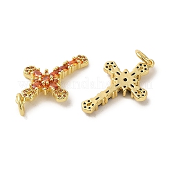 Pendentifs avec zircon cubiques à micro-pavés en laiton&nbsp;KK-R162-049G