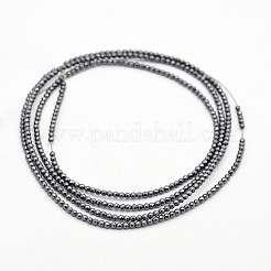 Unmagnetische synthetischen Hämatit runde Perle Stränge facettiert&nbsp;G-N0161-09
