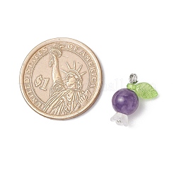 5 pendentif rond en améthyste naturelle&nbsp;PALLOY-JF03962-01