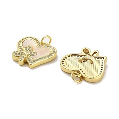 Pendentifs en laiton zircon cubique transparent&nbsp;KK-K365-04C-G