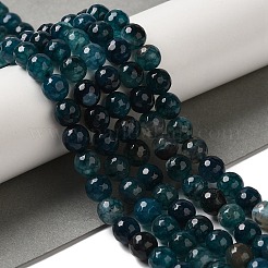 Gefärbte und erhitzte natürliche Drachenadern Achat Perlenstränge&nbsp;G-P539-A01-16