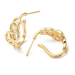 Aretes con aro de latón&nbsp;EJEW-C070-01G