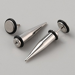 Acier inoxydable oreille cône civière&nbsp;EJEW-WH0014-31B-P