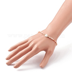 Bracelets extensibles en perles de verre rondelles à facettes&nbsp;BJEW-JB05793-02