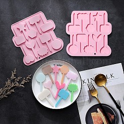 2 pièces bricolage gâteau topper moules en silicone de qualité alimentaire&nbsp;DIY-CJ0002-14
