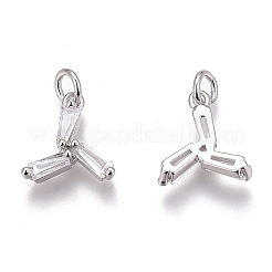 Latón micro pavimenta claro cubic zirconia encantos&nbsp;ZIRC-O035-29P