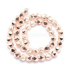 Electroplate non magnetici ematite sintetico fili di perline&nbsp;G-L485-07B-LRG