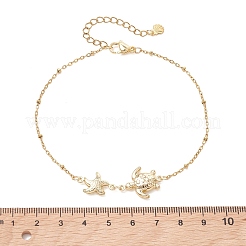 Sommerliche Strand-Fußkettchen aus Edelstahl 304 mit Schildkröten- und Seesternmotiv für Damen&nbsp;AJEW-AN00789