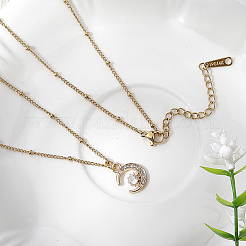 2 collana con catena satellitare in acciaio inossidabile 304 con placcatura ionica (IP) per uomo e donna&nbsp;NJEW-BBC0001-49