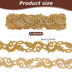 3.8 m Spitzenbesatzband aus Polyester im ethnischen Stil zum Aufbügeln/Aufnähen&nbsp;OCOR-WH0070-121B