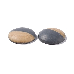 Cabochons aus Kunstleder im zweifarbigen Holzmaserungs-Stil&nbsp;RESI-G053-01E