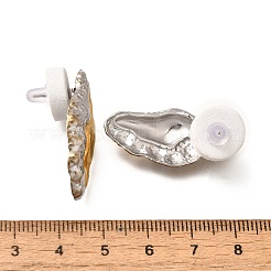 Zweifarbige Ohrstecker aus 304 Edelstahl&nbsp;LS-EJEW-G422-04GP-01