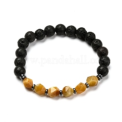 Ensemble de bracelets extensibles en perles d'oeil de tigre naturelles teintes et chauffées&nbsp;BJEW-JB06651