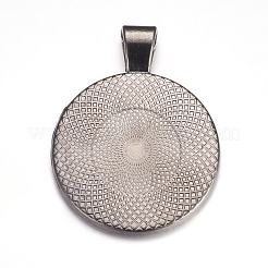 Metall-Legierung Anhänger Fassungen für Cabochons&nbsp;X-PALLOY-A15654-B