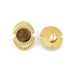 Ohrstecker aus natürlichem afrikanischen Türkis (Jaspis) aus Edelstahl 304&nbsp;LS-EJEW-G421-02G-02