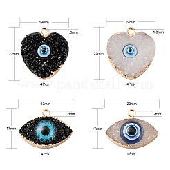 16 Stk. 2 Stil Druzy Harz Anhänger&nbsp;RESI-LS0001-17
