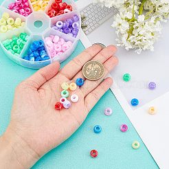 200 Stück europäische Acrylperlen in 8 Farben&nbsp;MACR-FH0001-05