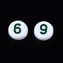 Perle acriliche opache bianche&nbsp;MACR-T038-18-6