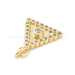 Ciondoli in ottone con zirconi chiari con placcatura a cremagliera&nbsp;KK-M293-19G