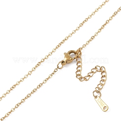 201 collane a catena in acciaio inossidabile&nbsp;NJEW-P309-20G