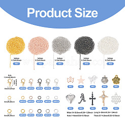 DIY-Sets zur Herstellung von Eisenketten und Halsketten&nbsp;DIY-TA0013-17