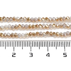 Abalorios de vidrio electroplate hebras&nbsp;X-EGLA-J144-HR-C04