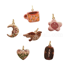 1 pendentif en laiton émaillé&nbsp;ENAM-YW0009-21A