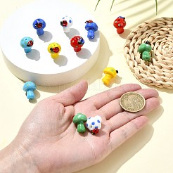 12pcs 6 Farben handgemachte Bunte Malerei-Perlen&nbsp;LAMP-CJ0002-29