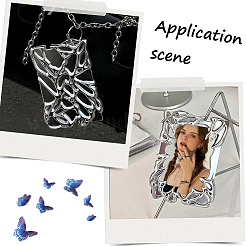 1 Set Schlüsselanhänger mit Fotorahmen aus Kunststoff&nbsp;AJEW-SC0004-13