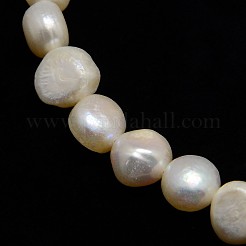 Fili di perle di perle d'acqua dolce coltivate naturali&nbsp;LS-PEAR-L001-A-01