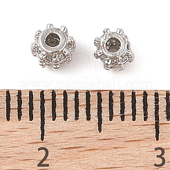 Messing Micro Pave klare Zirkonia Abstandsperlen&nbsp;KK-N256-12P