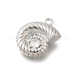 Messingpflaster klare Zirkonia Charms&nbsp;KK-C096-14C-P