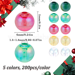 Transparente Acrylperlen mit Weihnachtsmotiven&nbsp;MACR-SP0001-30A