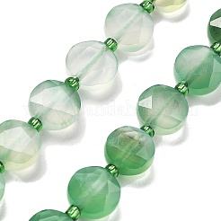 Brins de perles d'agate naturelle teintes et chauffées&nbsp;G-C116-A84-01