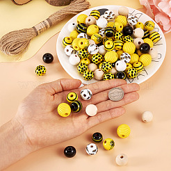 Kit de décorations en bois en forme d'abeille à faire soi-même&nbsp;DIY-KS0001-28