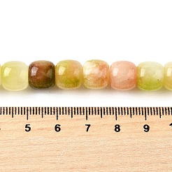 Gefärbt natürlichen weißen Jade Perlen Stränge&nbsp;G-U023-B03-03