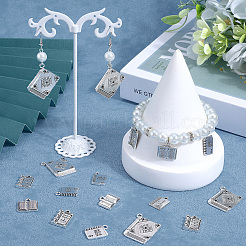 60 pièces 5 styles pendentifs en alliage de style tibétain pour la journée des enseignants&nbsp;TIBEP-SC0003-05