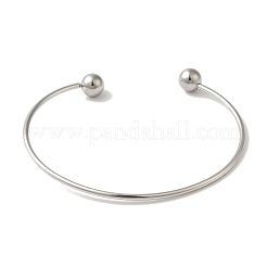 Braccialetti con coppia di polsini aperti in acciaio inossidabile 304 anti-ossidazione per le donne&nbsp;BJEW-Z071-01P