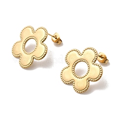 Pendientes de flor de acero inoxidable 304&nbsp;EJEW-F398-02G