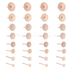 32 pieza de accesorios para pendientes de acero inoxidable 304 de tamaño 8&nbsp;STAS-LS0001-10RG