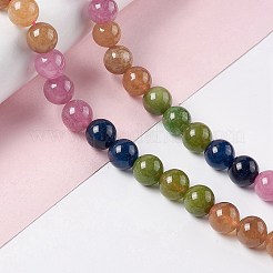 Natürliche weiße Jade Nachahmung Turmalin Perlen Stränge&nbsp;G-I334-01C