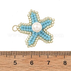 Anhänger aus Miyuki-Glasperlen und Muschelperlen&nbsp;PALLOY-MZ01378-02