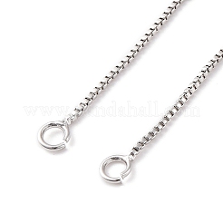 0.9 mm Messing-Boxketten zum Herstellen von Halsketten&nbsp;NJEW-D302-74P