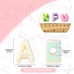 26 Stück 26 Stile UV-Beschichtung undurchsichtige europäische Acrylperlen&nbsp;OACR-YW0004-32