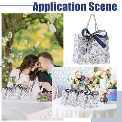 Geschenktaschen aus Papier mit Blumendruck&nbsp;ABAG-WH0044-82A