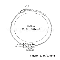 S925 silbernes Zirkon-Armband in 8-Form&nbsp;JF0394