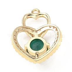 Ottone con pendenti in vetro k9 e strass&nbsp;KK-C024-11KCG-01