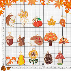 60 pendentif en alliage émaillé pour Thanksgiving&nbsp;ENAM-PH0002-88