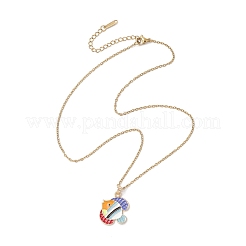 8 pieza de collar con colgante de pez esmaltado de aleación con temática oceánica de 8 estilos&nbsp;NJEW-JN05228