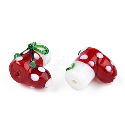 Handgefertigte Bunte Malerei-Perlen mit Weihnachtsmotiv&nbsp;LAMP-TAC0004-06